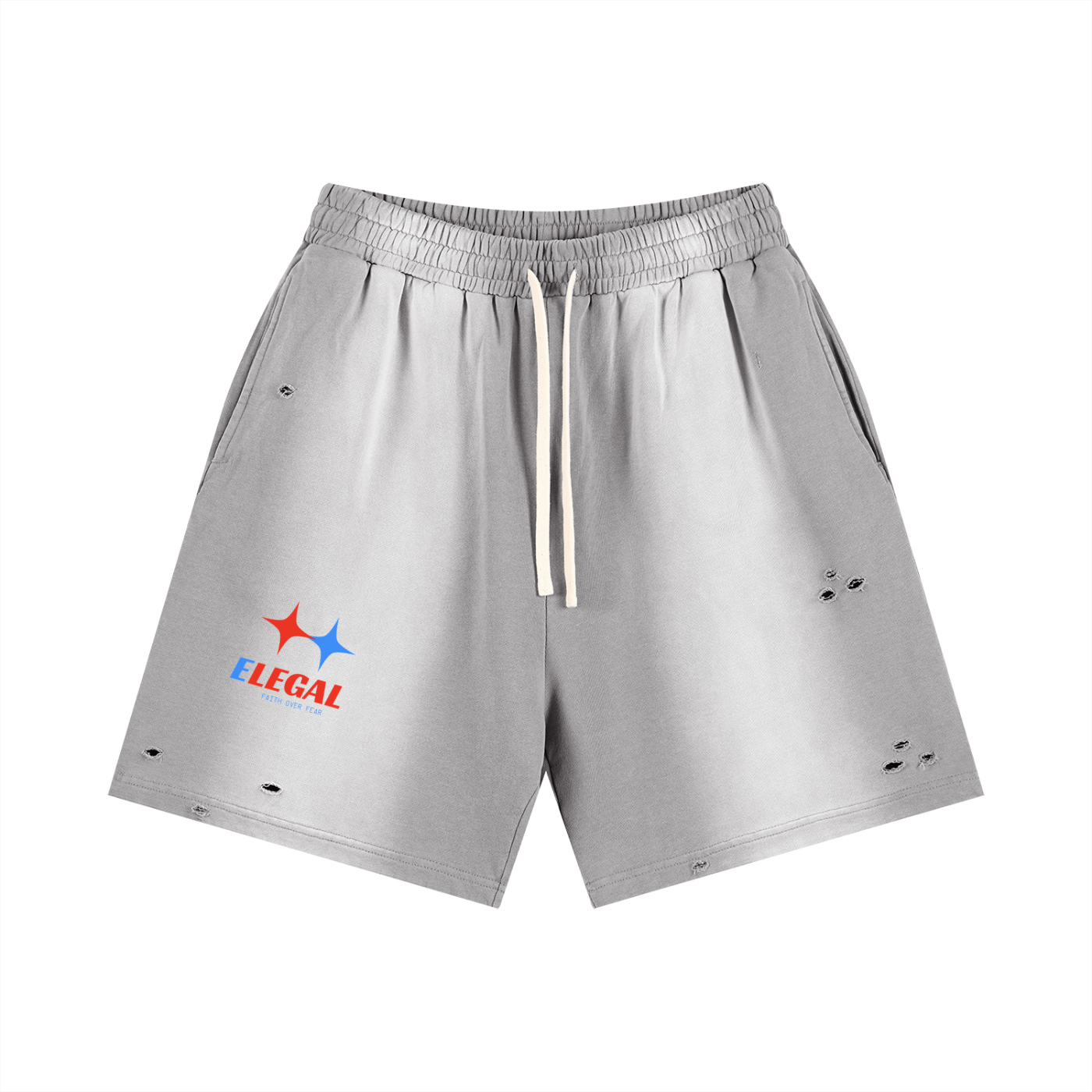 Sun Fade Distressed Shorts