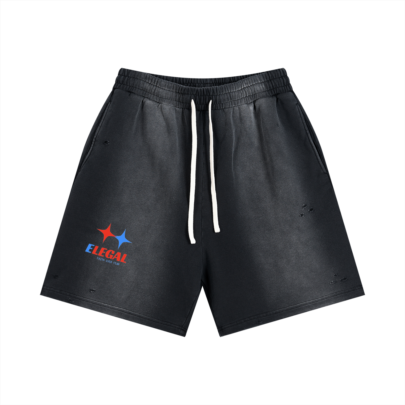 Sun Fade Distressed Shorts